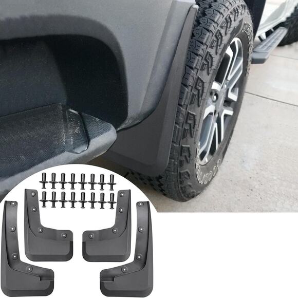 4 Pc Mud Flaps Splash Guards Compatible with Ford Ranger 2024 2025 No Drill - Picture 1 of 8